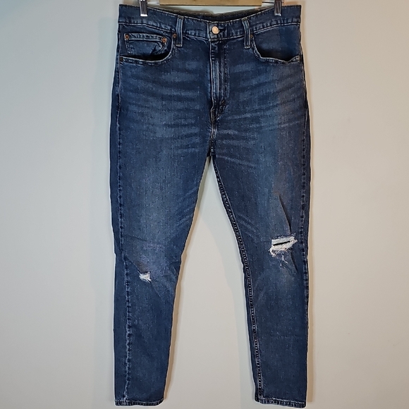Levi's 512 34x30 Distressed Style Straight Leg Jeans - Picture 1 of 8